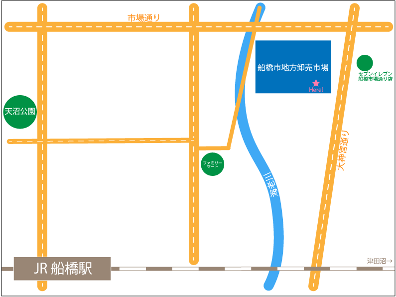 やました商店までのアクセス地図